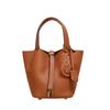 Leather Vegetable Basket Women's Bag High Version Sophie Line TC First Layer Cowhide Bucket Bag Thick Leather Fashion Casual Bag