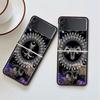 Luxury Case For Samsung Galaxy Z Flip 4 3 5G Black PC Hard Phone Cases Fashion Back Cover ZFlip Funda Mandala 12 Constellations