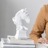 Horse Head Statue Ornament Horse Animal Sculptures Horse Figurines Decorative Objects for Home Office Bookshelf Table