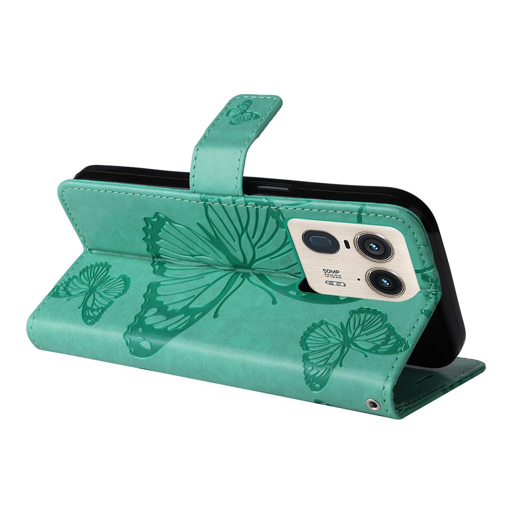 For Motorola Moto X50 Ultra 5G/Edge 50 Ultra 5G Wallet Case Floral Butterfly Imprinted Leather Phone Cover Stand