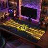 Tappetino per Mouse Grande Personalizzato Borussia Dortmund, Stampa Testo Nome Personalizzato, Tappetino da Scrivania Antiscivolo con Logo Calcio, Regalo per Gamer
