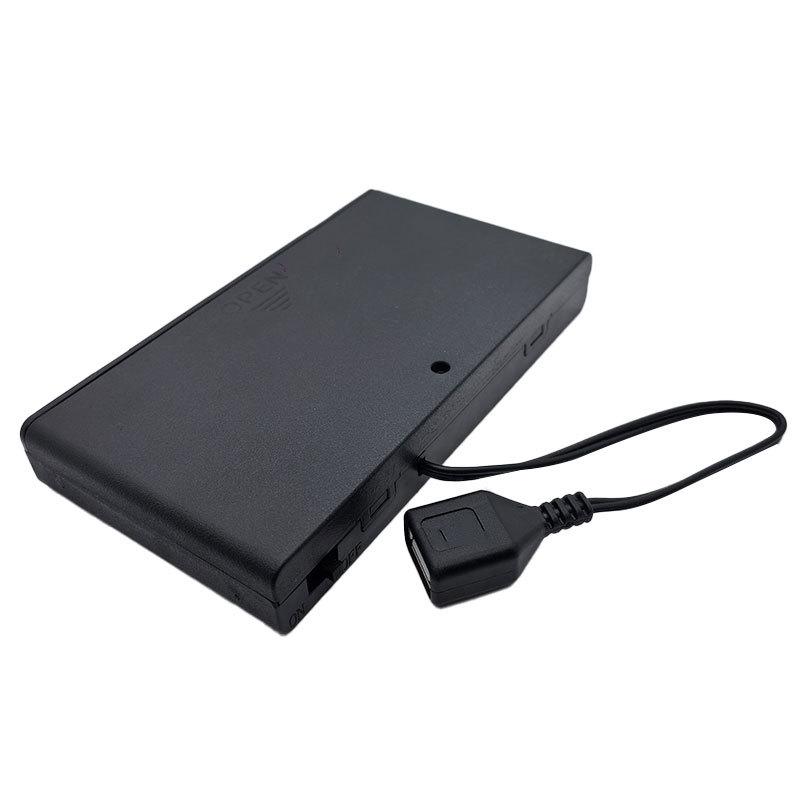 8-Section USB Female 12V Battery Box with Switchable Lid