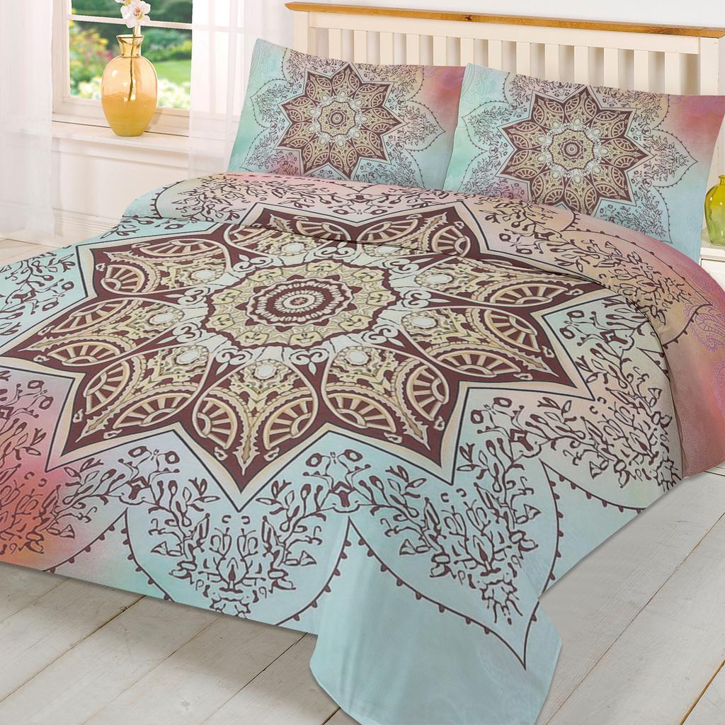 Mandala Gradient Flower Duvet Cover Bed Ložní prádlo Bytový textil Prošívané povlečení Povlaky na polštáře Ložnice Dvojlůžko Ložní prádlo Bez prostěradla
