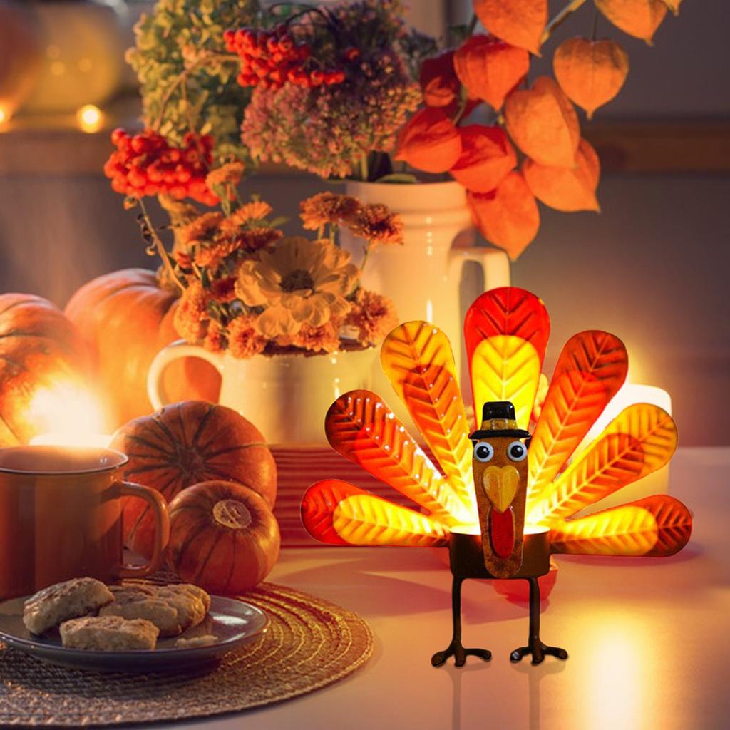 Thanksgiving Turkey Candlestick Turkey Candle Fall Table Centerpieces for Autumn Fireplace Decorations