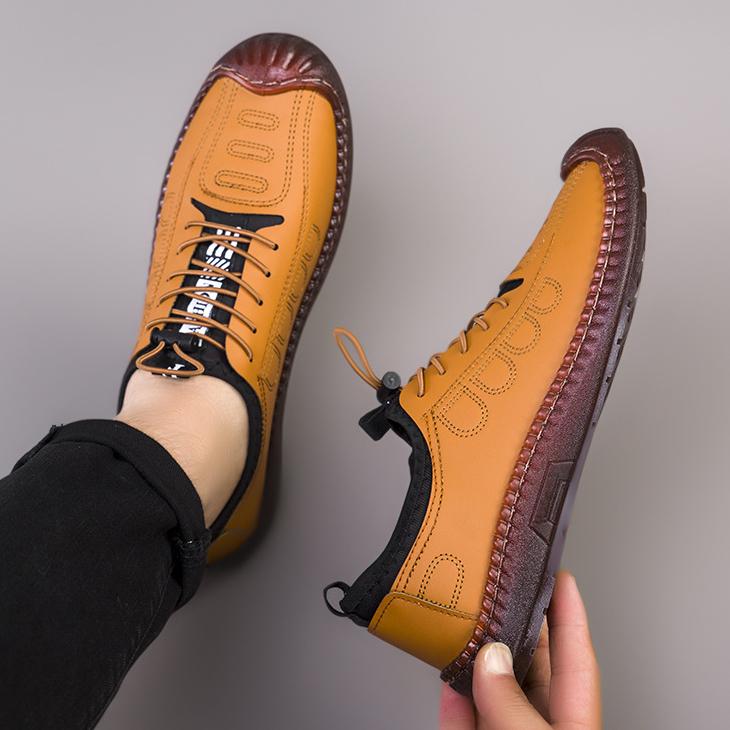 2022 Summer New Lofook Shoes Trend Casual Men's Leather Shoes Ox Tendon Soled Men's Shoes