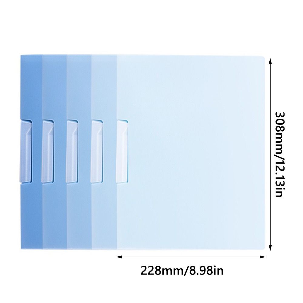 5PCS/Set Rotating Side Opening A4 File Folder Gradient Color File Organizer School Office