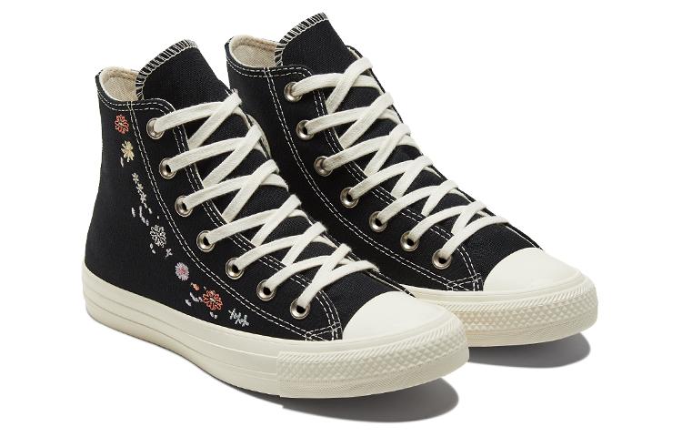 Chuck Taylor All Star Wmns Converse High 'Embroidered Floral - Black' Women's A01585C