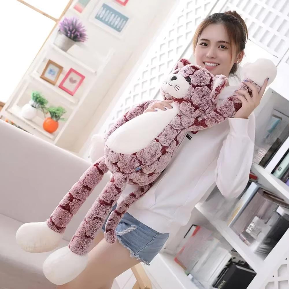 New Cuddle Plush Soft Cat Black Gray Toy Cute Animated Birthday Christmas Halloween Gift Girl Doll Dorm Room Decoration