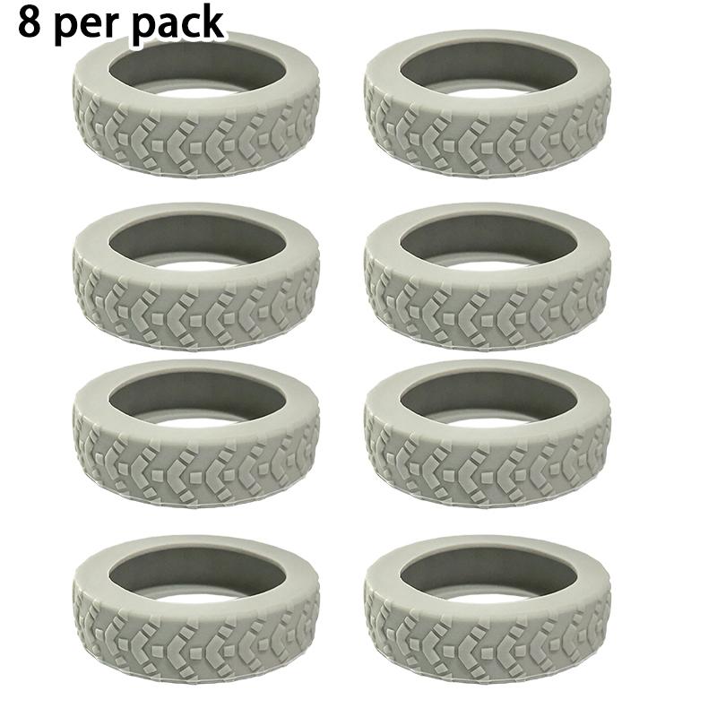 8-Piece Luggage Wheel Protective Cover Silent Silicone Cover And Universal Noise Reduction Accessories Thicken Texture Silicone