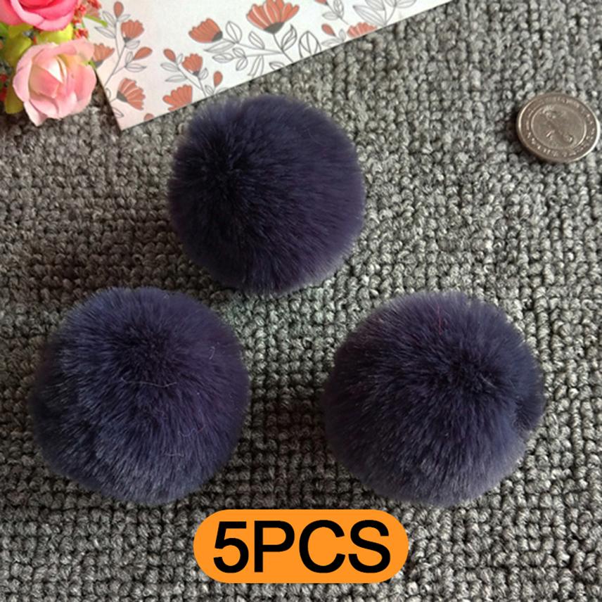 5pcs 4cm 5cm Faux Fur Pompom Fluffy Soft Balls DIY Hair Ball Pom Pom for Handicrafts Handmade Sewing Crafts Materials