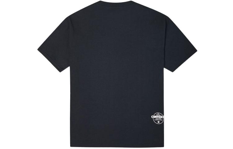 Converse T Shirts Men's Black Crew Neck Moderate Straight Fit 10021508-A01