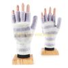 49MD Knitted Fingerless Gloves Winter Striped Gloves Cartoon Mitten with Top