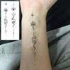 1 Blatt Totenkopf Schmetterling Rose Temporäre Tattoos Für Frauen Männer Hände Fuß Nacken,Temp Fake Tattoo Aufkleber Langanhaltend Wasserdicht