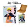 80/160PCS Album Naruto Karten Halter Buch Buchstaben Papier Spiele Kinder Anime Charakter Sammlung Geschenk für Kinder spielkarte Spielzeug