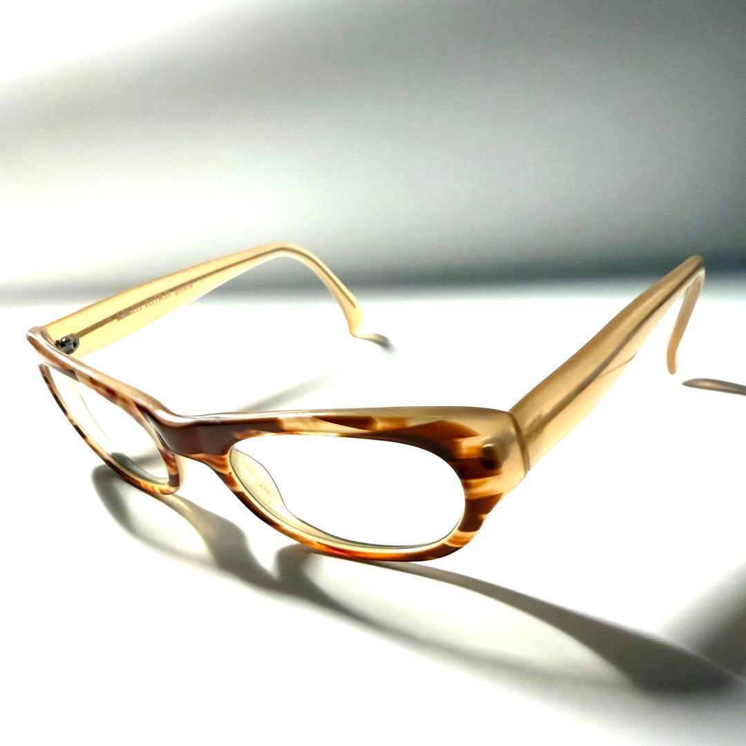 Used alain mikli glasses CO 3720 French eye square tortoiseshell style