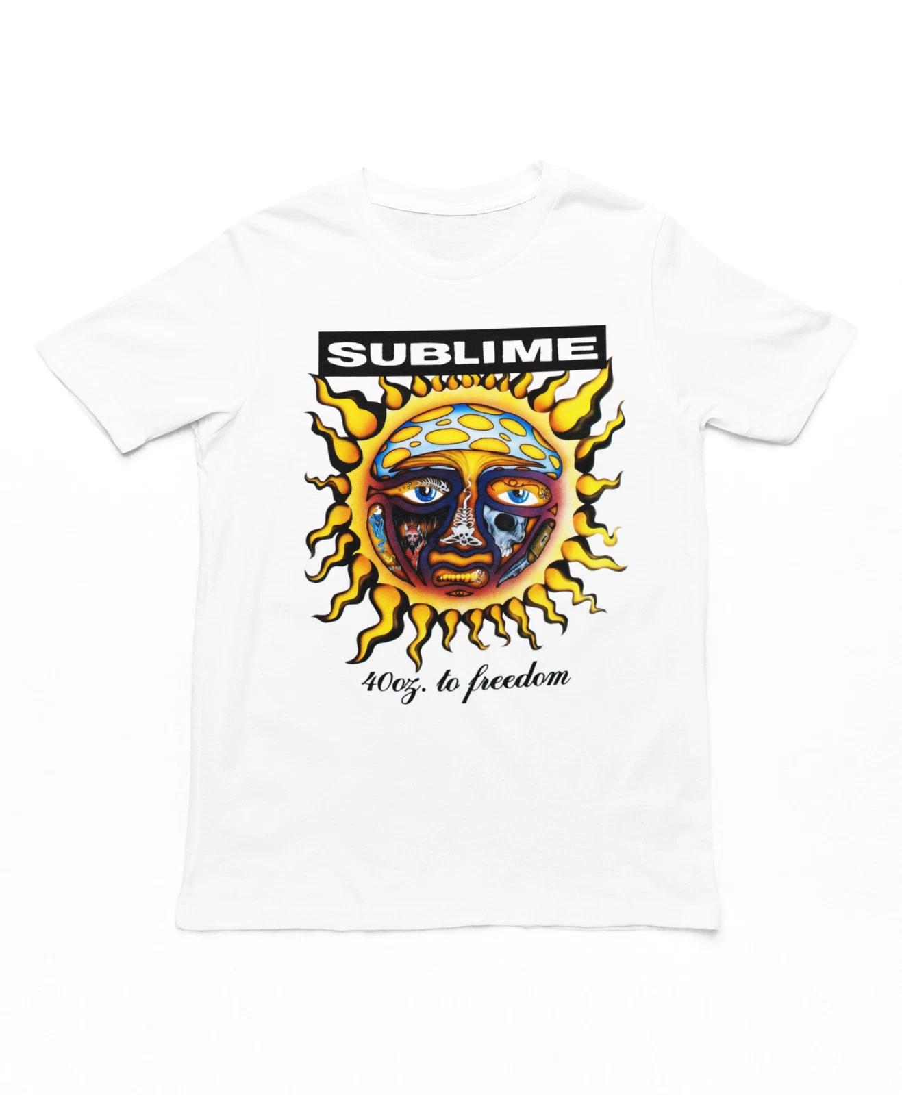 Sublime 40 oz to Freedom Mens T Shirt Music Classic Rock Band Tee New White 3XL
