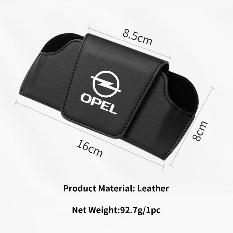 AAAYR1 Universal Car Sun Visor Leather Sunglasses Case Organizer For Opel Corsa Astra Insignia Vectra Zafira Meriva Mokka Grandland