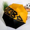 Football Crest Printed Automatic Umbrella, 8-Frame for Travel, camping, Casual Umbrella, Essential Gift for  for family and friends