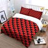 Dense Pattern of Red Clouds Bedding Set for Kids Luxury Gift 3pcs Digital Print Comforter Set Soft Comfortable Breathable