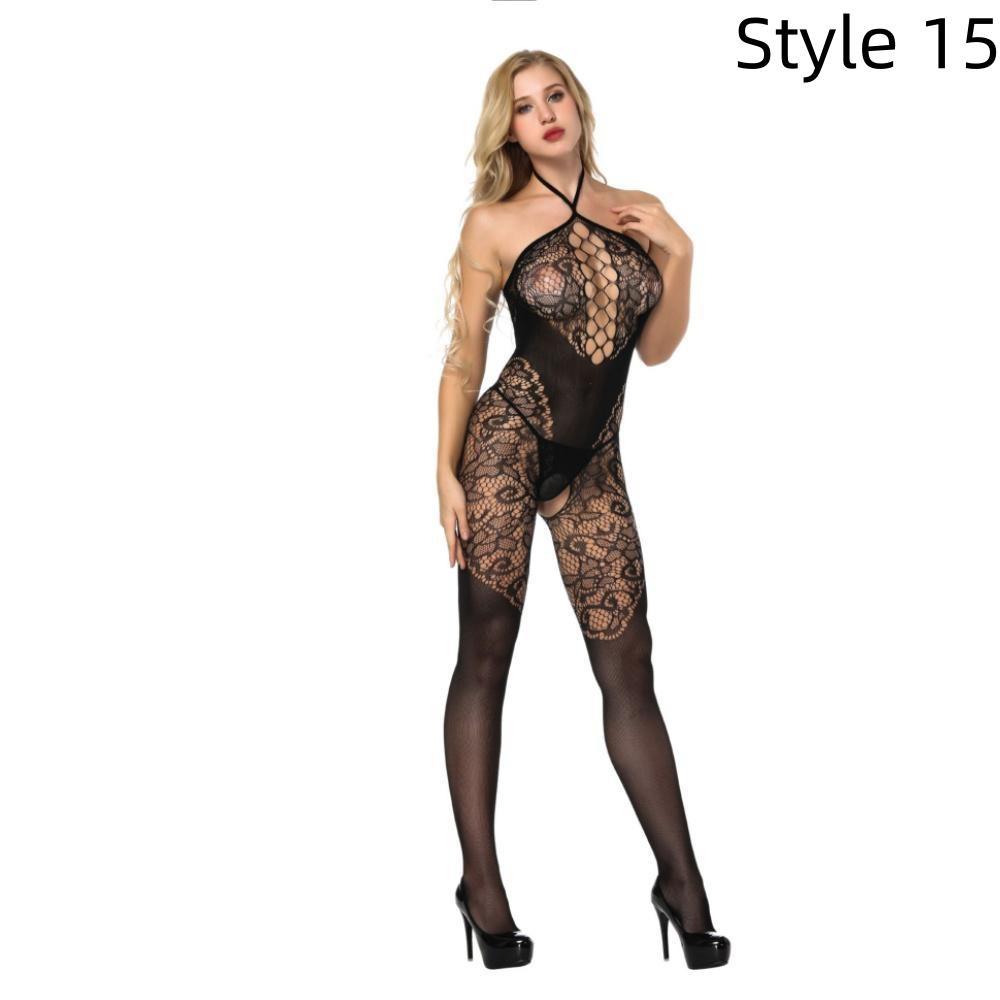 One Piece Plus Size Ženy Žhavé Sexy Spodní Prádlo Květinový Vzor Síťovaná Body Punčocha Body Spodní Prádlo Košilka Spací prádlo Spodní prádlo Kostýmy Sexy