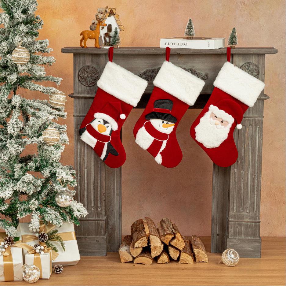 2025 Santa & Snowman Christmas Stockings for Festive Decor