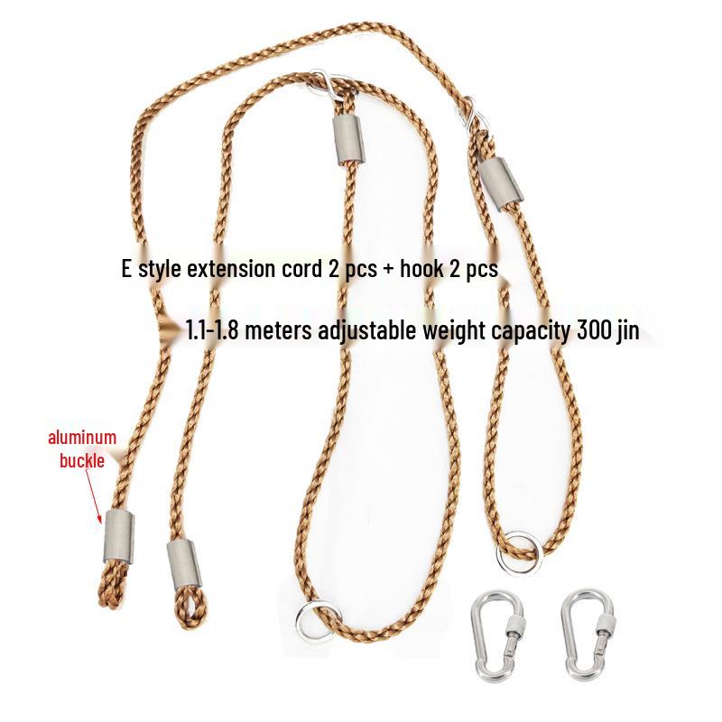 

Регулируемый подвесной удлинитель для качелей и комплект подвесных веревок