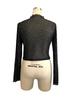 Spring and Summer Women's Small Standing Collar Long-sleeved Mesh Transparent Sequins Decorated T-shirt Tops for Women Versatile Fashion Shirt