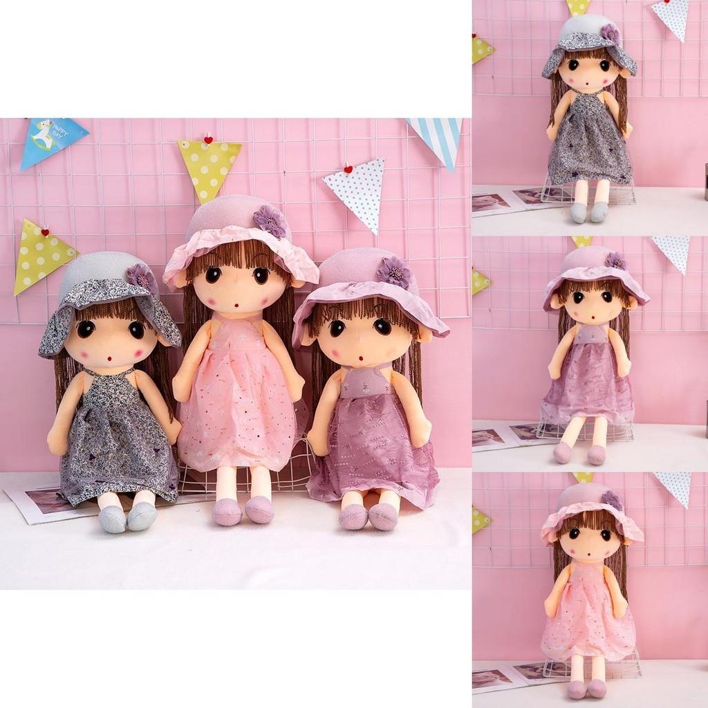 Adorable Sweetheart Plush Doll Pillow For Girls In Pink Crystal Ultra-soft Fabric 45cm