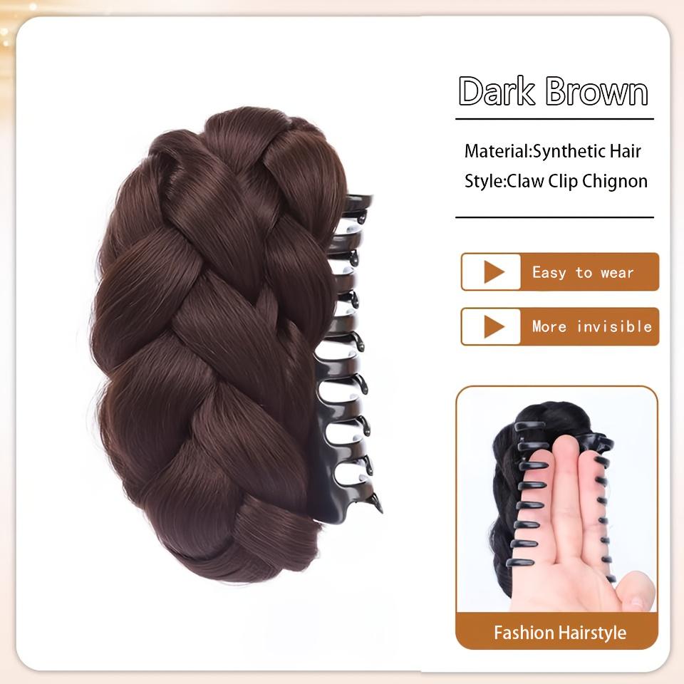 Luxurious Braided Buns Hair Extension Claw Clip For Women With Twist Clip For Daily Wear Hair Bun For Women