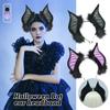 Cute Handmade Faux Fur Bat Ears Headband Halloween Christmas Cosplay Party Costume Accessories Masquerade Party Headdress