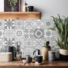 24Pcs Gray Moroccan Wall Sticker Art Water-Repellent Vinyl Peel And Stick Tile Sticker Home Decor Kitchen Bathroom