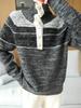 2025 Autumn/Winter Women's Elegant Soft Wool Lapel Sweater - 3-Ply Thick, Loose Fit, Slimming Design