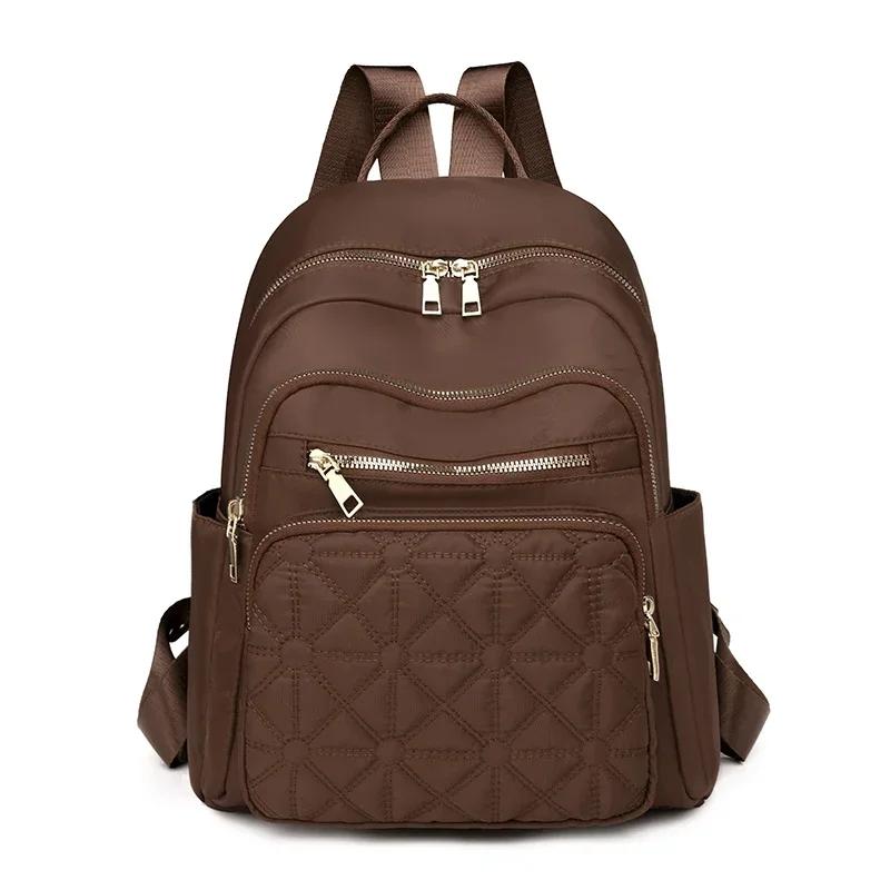 Women's fashion backpack  new luxury design  solid color  versatile basic style  backpack bag woman