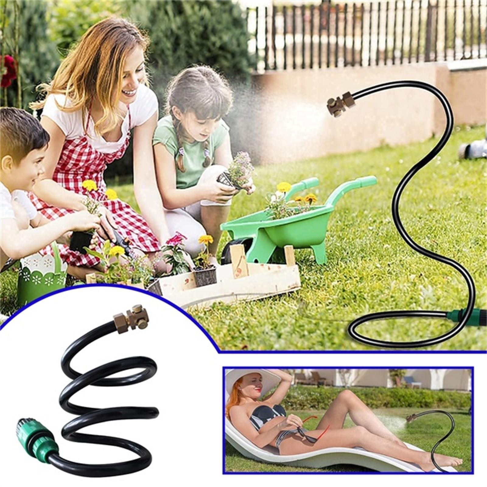 

Portable Outdoor System Sprinklers For Greenhouse Canopy Shower Kit& Garden Hose Mist Stand Mist Hose Attachment For Garden чёрный