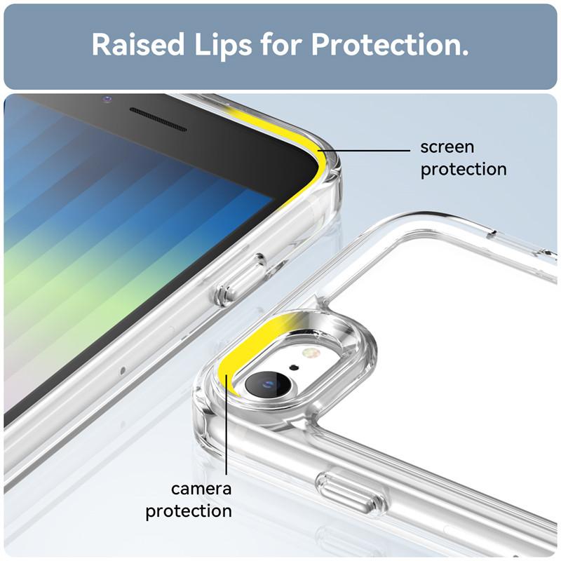 For iPhone SE 2022 Case Luxury Candy Color Transparent TPU Phone Case Shockproof Silicone Back Cover For iPhone 7 8 SE 2020 2022