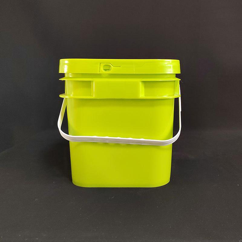 5L Thickened Square Plastic Bucket with Lid for Laundry Detergent, Salt, Pet Food, or Powders (Holds 5kg)