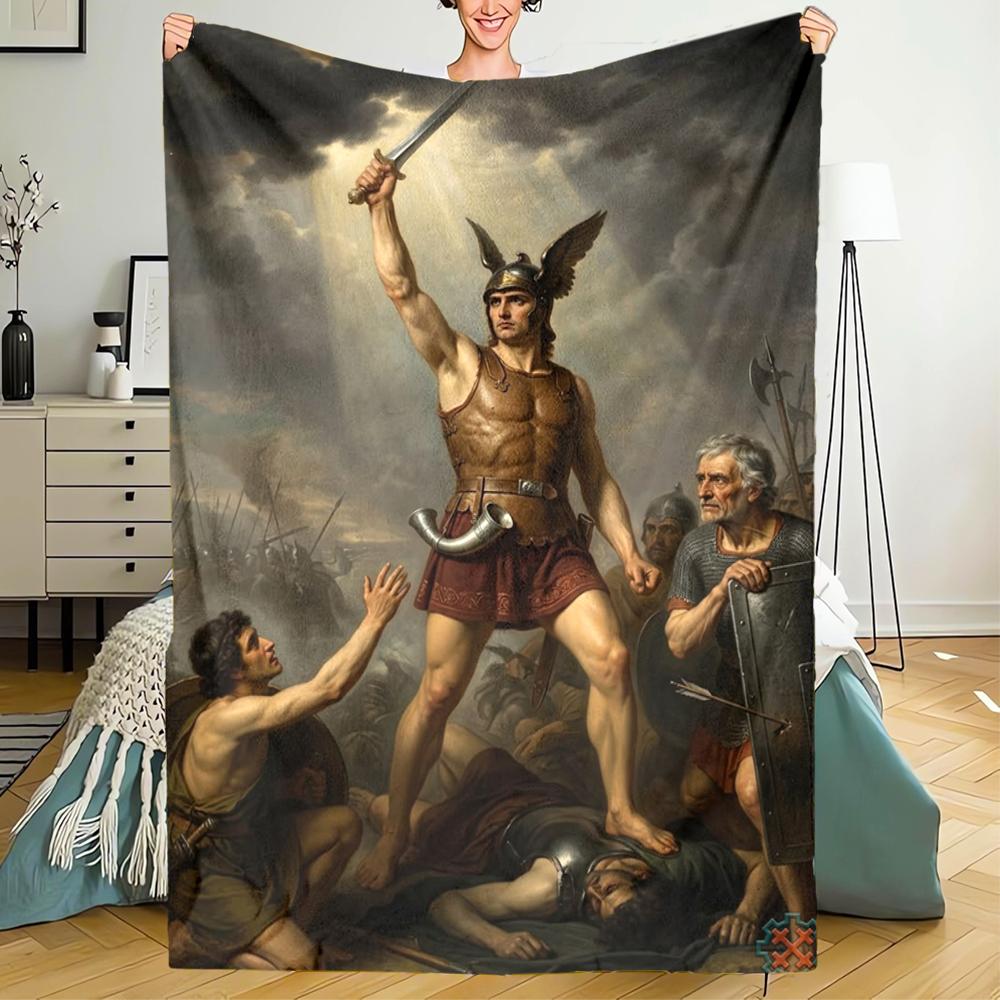 Heroes of Gaul Theme Printed Blanket - Perfect for Couch, Bed, Travel & Outdoor Use | Machine Washable, Cozy & Durable.