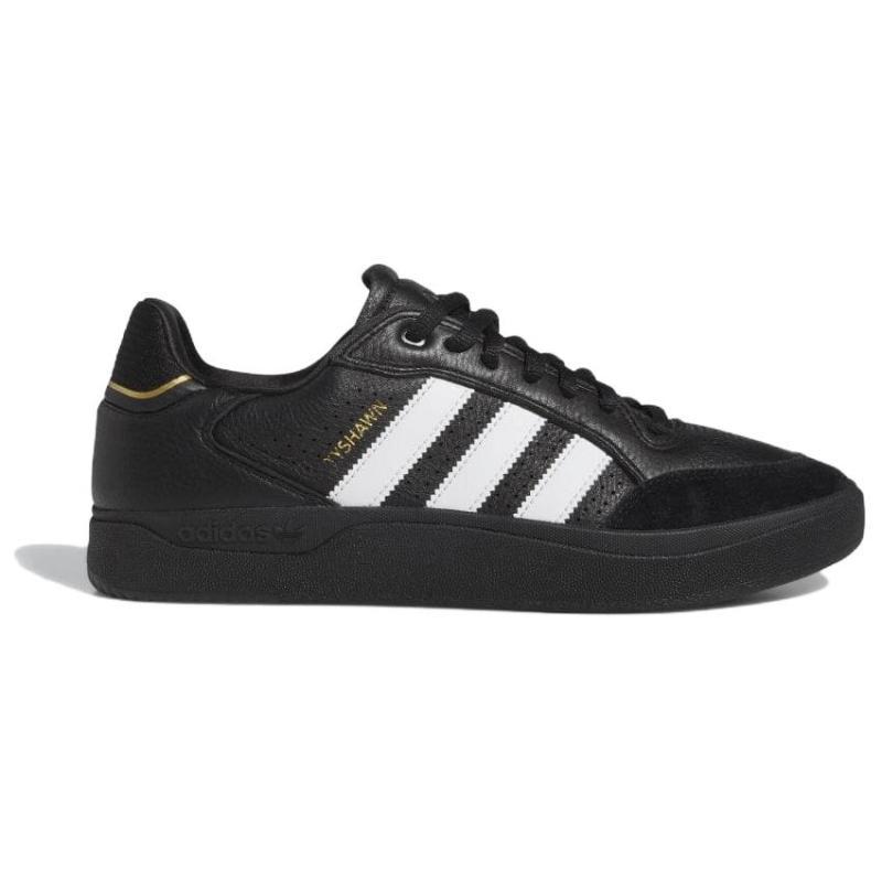 Adidas Tyshawn Low 'Black White Gold Leather' Sneakers IE3124