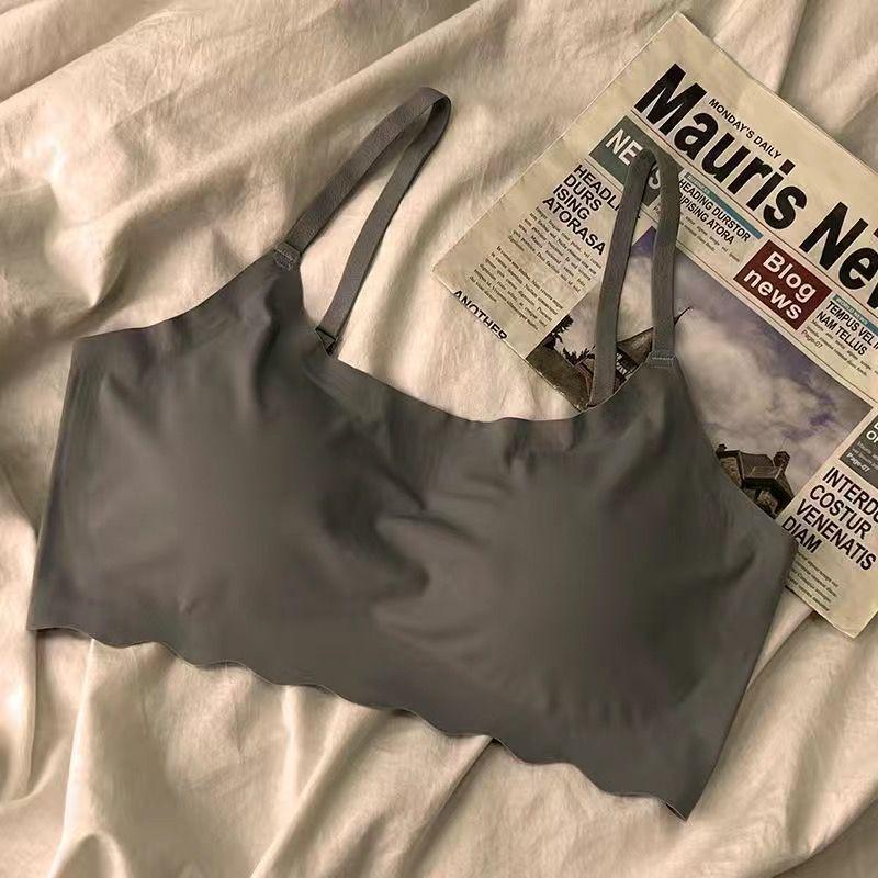 Seamless Ice Silk Sports Camisole with Built-in Bralette