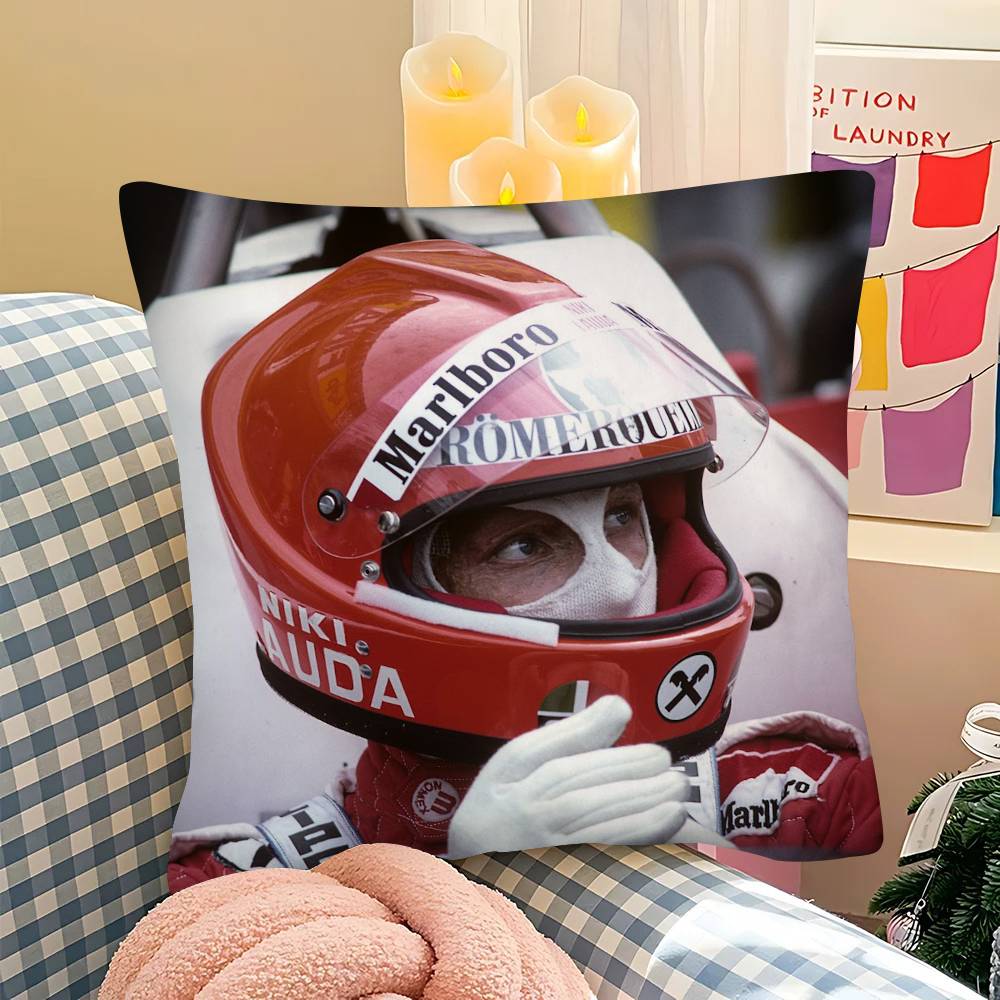 1Pc N-Niki Lo-Lauda Pillow Case Fashion Square Pillowcase Bedroom Sofa Room Ins Decoration Leisure
