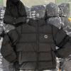 Herren Oversized Kapuzen-Baumwoll-Pufferjacke Mit Besticktem Streetwear Wintermantel