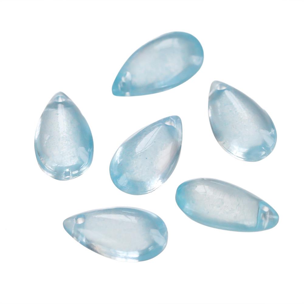 8x14mm Transparente Farbige Glas Tropfenanhänger Perlen für DIY Haarnadeln, Ohrringe und Armbänder
