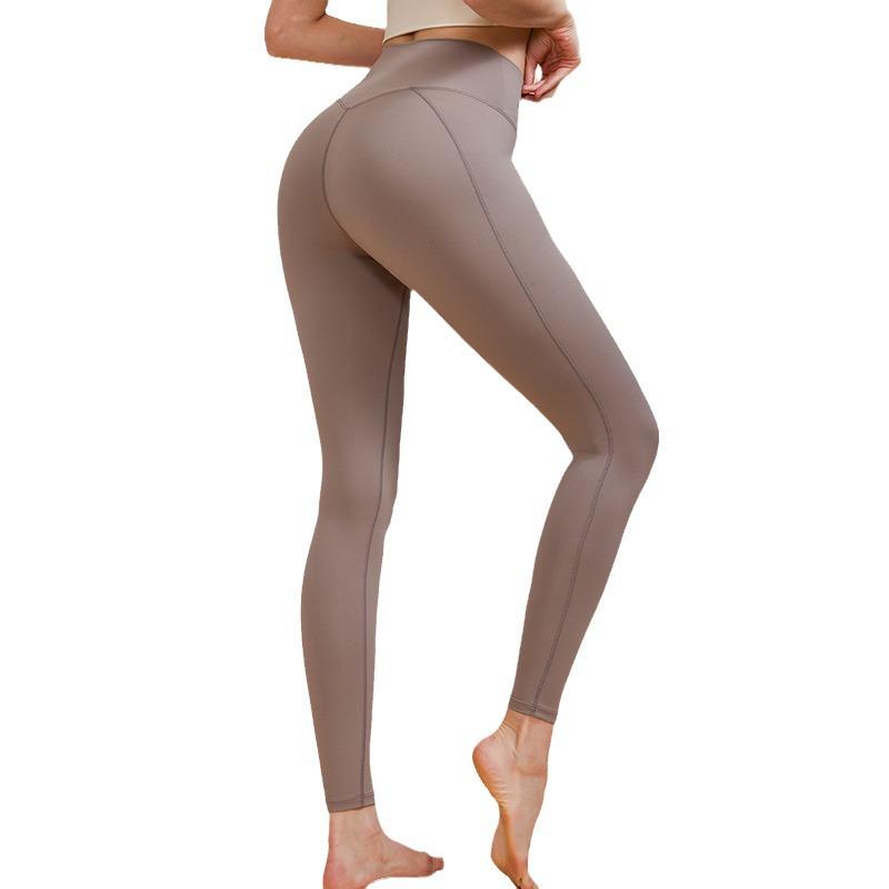 Nude Feeling High-Waisted Quick-Dry Yoga Pants with Tummy Control & Seamless Design for Sports & Fitness