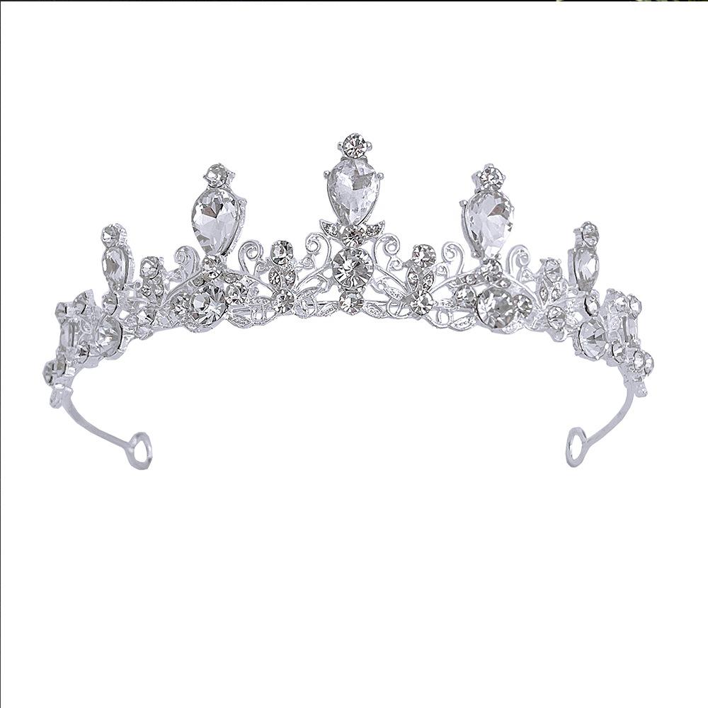 Crown Tiara Children's Headband Alloy Rhinestone Hair Accessories Baby Crown Birthday Party Hair Accessories Girl Dress Accessories