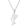 SONYA  Egyptian Queen Nefertiti Pendant Necklaces Women Jewelry Silver Color/Gold Color Stainless Steel Jewellery African
