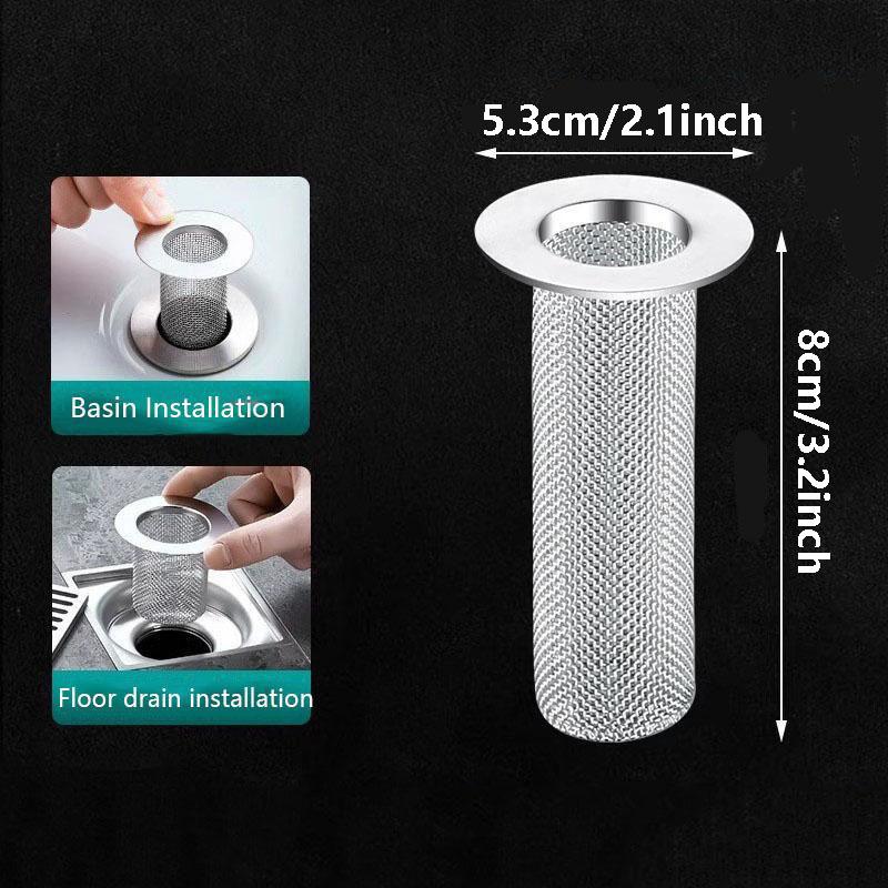 Kitchen Stainless Steel Sink Strainer  Hair Strainer  Anti-Clog Floor Drain Sewer Floor Drain