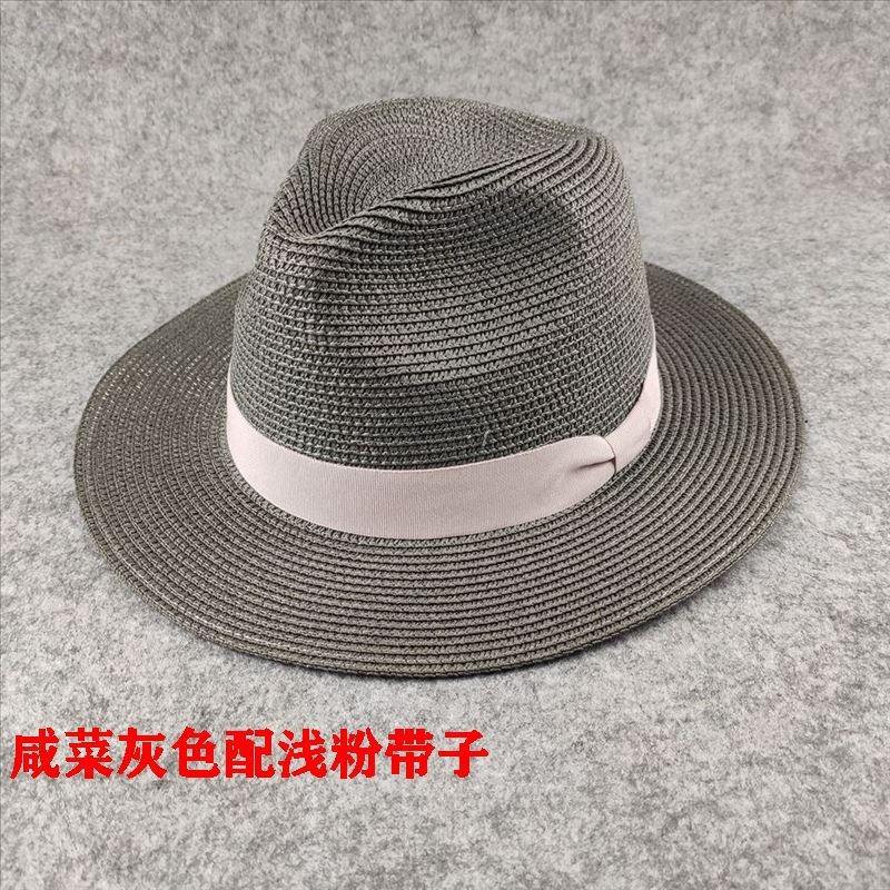 Chapeau de paille Panama à grande circonférence chapeau de protection solaire d'été pour le voyage chapeau de soleil pour la plage en bord de mer chapeau de soleil pour homme tendance