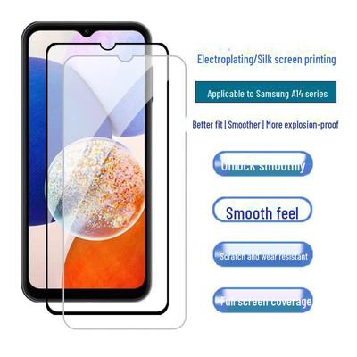 "Ultra-Thin Tempered Glass Screen Protector for Samsung Galaxy A14/A15 - HD Transparent, Silk Screen, Full Coverage"
