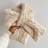 Winter Scarf Soft Imitation Rabbit Fur Solid Color Design Short Scarf Thickened Warm Plush