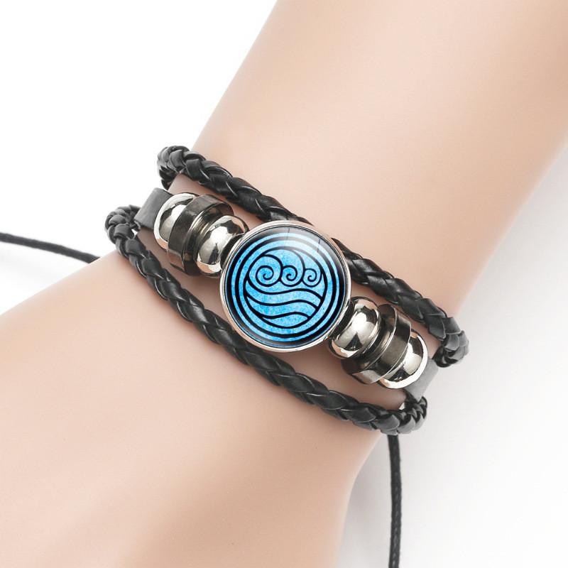 Unique Avatar The Last Airbender Time Gemstone Leather Bracelet Handmade Unisex